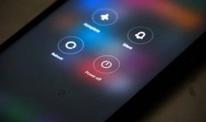 power off and other icons on a smartphone screen.